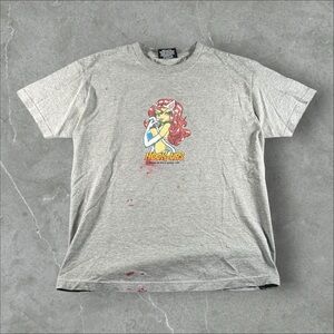 Vintage Hookups Shirt Mens Large Grey 90s Anime‎ Cat Women Japanese Skateboard